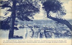 Hermoso de la POSTAL de la VENDIMIA Niza el panorama tomado del castillo