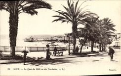 VINTAGE POSTCARD Nice the quay of the South seen of Ponchettes