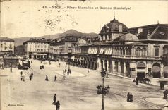 Lugares Massena de la POSTAL de la VENDIMIA Niza y casino Muincipal