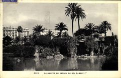 CPA Nice La Grotte du Jardin du Roi Albert l er