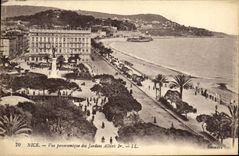 VINTAGE POSTCARD Nice Panoramic View of the Gardens Albert Ier