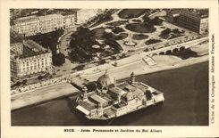 VINTAGE POSTCARD Thrown Nice Walk and Gardens of King Albert