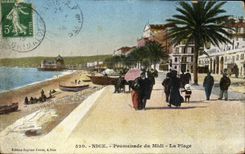 VINTAGE POSTCARD Nice Walk of the South the Beach