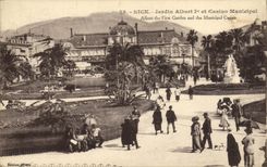 CPA Nice Jardin Albert Ier et Casino Municapl