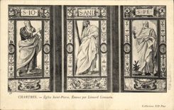 CPA Chartres Eglise Saint Pierre Emaux par Leonard Limousin