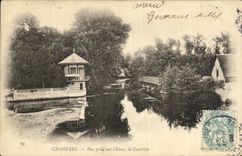 CPA Cathedrale Vue prise sur l Eure la Courtille Lavoir