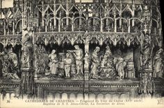 CPA Cathedrale de Chartres Fragment du Tour du Choeur XVl siecle