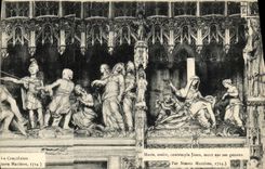 CPA Marie assise contemple Jesus mort sur ses genoux Chartres