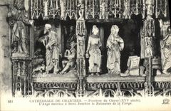 CPA Cathedrale de Chartres Pourtour du Choeur XVl e siecle L ange annonce a Saint Joachim la naissance de la vierge