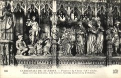 CPA Cathedrale de Chartres Pourtour du Choeur XVl e siecle Jesus sort du tombeau