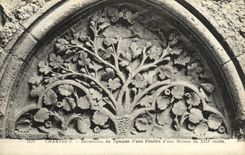 CPA Chartres Decoration du Tympan d une Fenetre d une Maison du Xlll e siecle