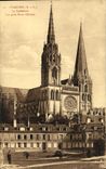 CPA Chartres La Cathedrale Vue prise Place Chatelet