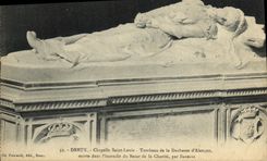 La POSTAL Dreux Chapelle St  Louis Tombeau de la VENDIMIA de la duquesa D Alenzon murio en L fuego de los sistemas al bazar de la caridad de Barrias