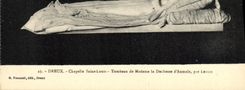 Tumba de St  Louis de la camara acorazada de Dreux de la POSTAL de la VENDIMIA de la senora la duquesa D Aumale de Lenoir