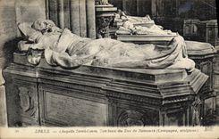 Tumba de St  Louis de la camara acorazada de Dreux de la POSTAL de la VENDIMIA del duque del campo de Nemours