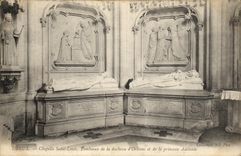 Tumbas de St  Louis de la camara acorazada de Dreux de la POSTAL de la VENDIMIA de Ducbesse D Orleaus y la princesa