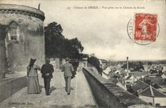 Camara acorazada de Dreux de la POSTAL de la VENDIMIA vista en la manera cubierta