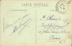 Camara acorazada de Dreux de la POSTAL de la VENDIMIA vista en la manera cubierta