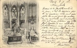 Tumba de Dreux La Chapelle St  Louis de la POSTAL de la VENDIMIA de Louis Felipe