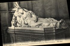 Castillo de la POSTAL de la VENDIMIA de la tumba de St  Louis de la camara acorazada de Dreux de la princesa Marie D Orleans