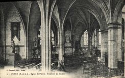 Castillo de la POSTAL de la VENDIMIA de la circunferencia del St Pedro de la iglesia de Dreux del estribillo