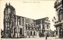 Castillo de la POSTAL de la VENDIMIA de St Pedro de la iglesia de Dreux