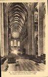 CPA Chartres Cathedrale La Rosace Vue Prise du Choeur