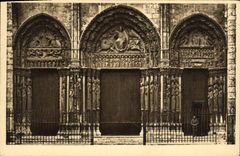 CPA Chartres de Cathedrale Le Grand Portail