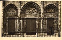 CPA Chartres de Cathedrale Le Grand Portail