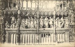 CPA Chartres de Cathedrale Fragment du Tour du Choeur