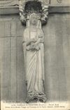 CPA Chartres Cathedrale Portail Nord Statue de la Sainte Vierge au Trumeau de la Porte centrale
