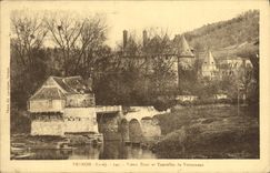 VINTAGE POSTCARD Vernon Old Bridge and Turrets of Vernonnet