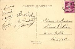 VINTAGE POSTCARD Vernon the Clemenceau Bridge on the Seine