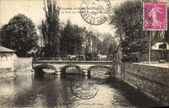 CPA Papeteries de Sorel Moussel Le Pont sur l Eure Vue prise de l usine