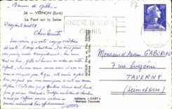 MODERN CARD Vernon the Bridge on the Seine