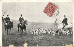 CPA Chasse a Courre Chiens Chevaux 
