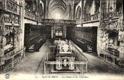 CPA Bourg Eglise de Brou Le choeur et les tombeaux