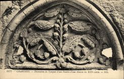 CPA Cathedrale de Chartres Decoration du Tympan d Une Fenetre du 13eme
