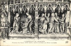 CPA Cathedrale de Chartres Pourtour du Choeur Agonie de Jesus Le baiser de Judas