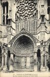CPA Cathedrale de Chartres La Baie Centrale et Rosace du Portail Nord