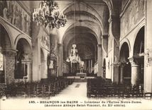 CPA Besancon les Bains Interieur de l Eglise Notre Dame Ancienne Abbaye Saint Vincent