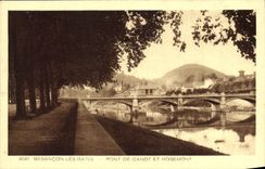 CPA Besancon les Bains Pont de Canot et Rosemont