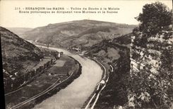 CPA Besancon les Bains Vallee du Doubs a la Malate Route se dirigeant vers Morteau et la Suisse