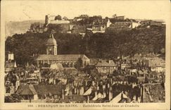 CPA Besancon les Bains Cathedrale Saint Jean et Citadelle