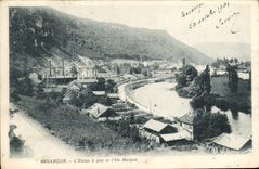 CPA Besancon L Usine a gaz et l lle Malpas