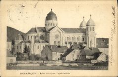 CPA Besancon Eglise St Ferjeus Facade laterale