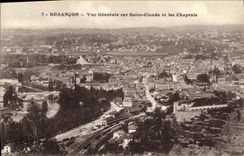 CPA Besancon Vue Generale sur Saint Claude et les Chaprais