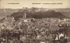 CPA Besancon Vue Generale et Cathedrale Saint Jean