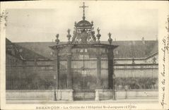 CPA Besancon La Grille de l hoptial St Jacques 