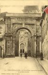 VINTAGE POSTCARD Besancon les Bains the Black Gate Roman construction time Marc Aurele